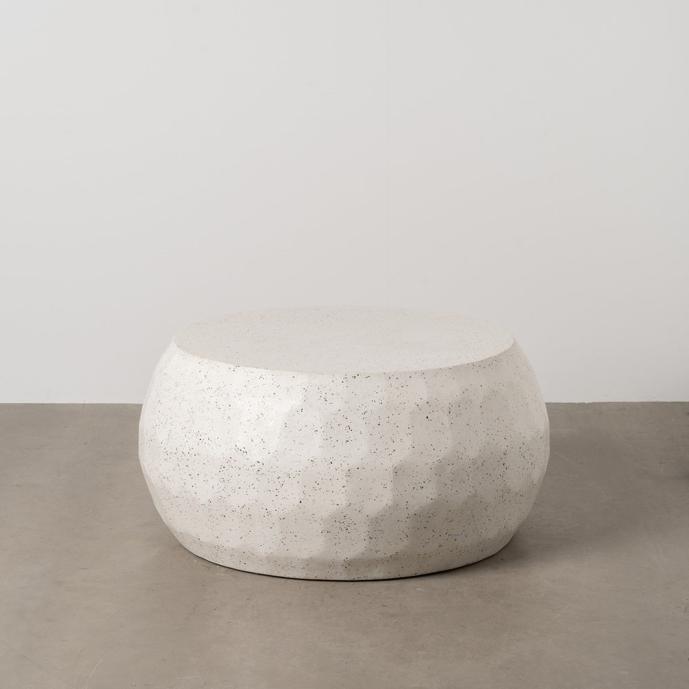 MESA CENTRO BEIGE CEMENTO 92 X 92 X 45 CM