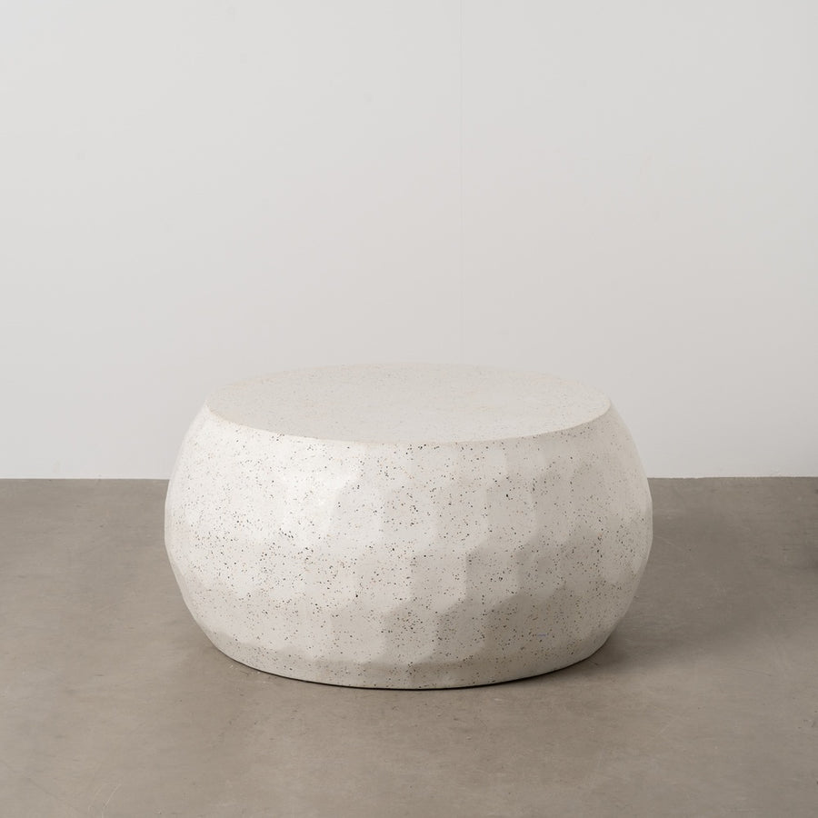 MESA CENTRO BEIGE CEMENTO 92 X 92 X 45 CM