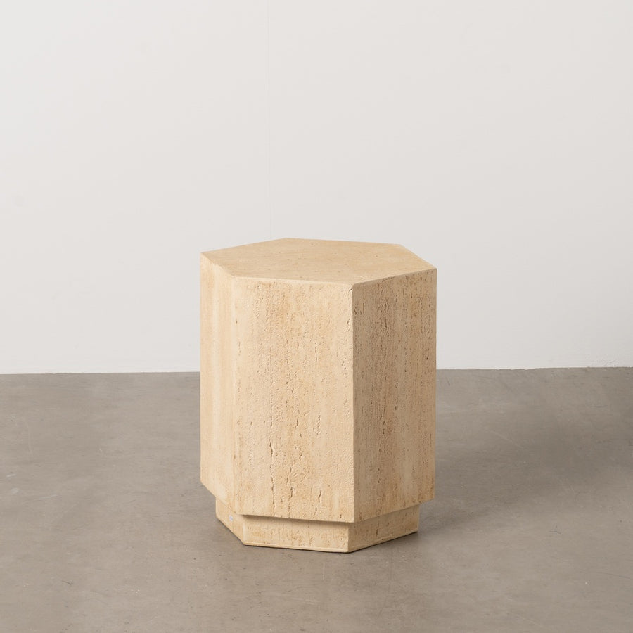 MESA AUXILIAR BEIGE MAGNESIO 41,50 X 36,50 X 46,50 CM