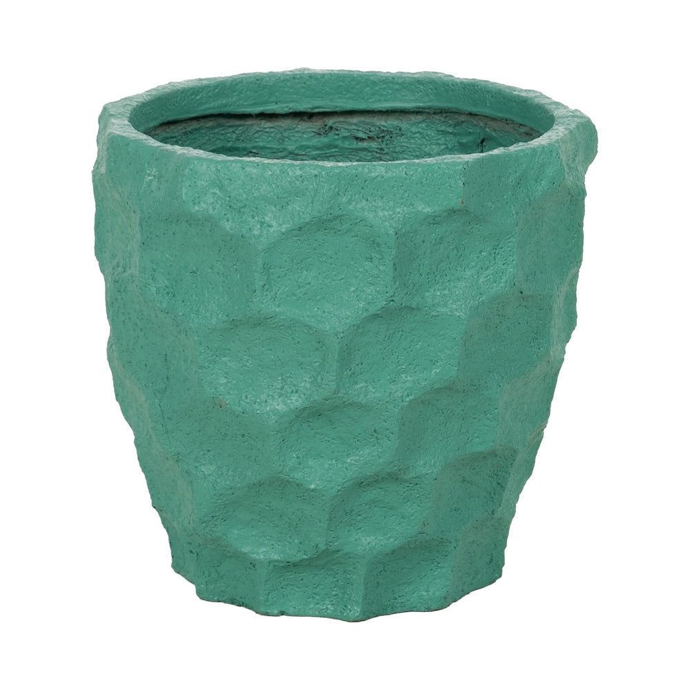 S/2 TURQUOISE CEMENT PLANTER DECORATION 41 X 41 X 39.60 CM