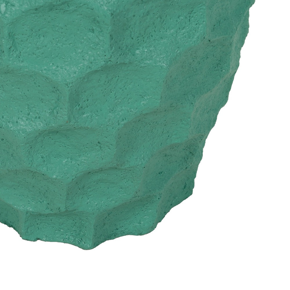 S/2 TURQUOISE CEMENT PLANTER DECORATION 41 X 41 X 39.60 CM