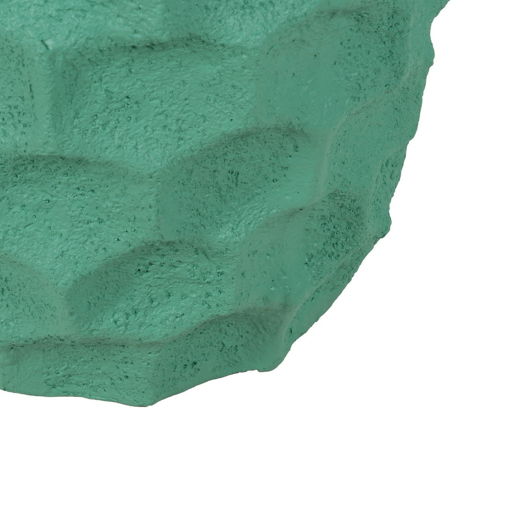 TURQUOISE RESIN PLANTER DECORATION 49 X 49 X 49 CM