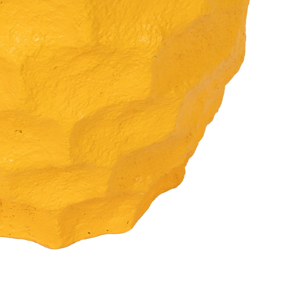 S/2 MACETERO AMARILLO CEMENTO DECORACIÓN 41 X 41 X 39,60 CM