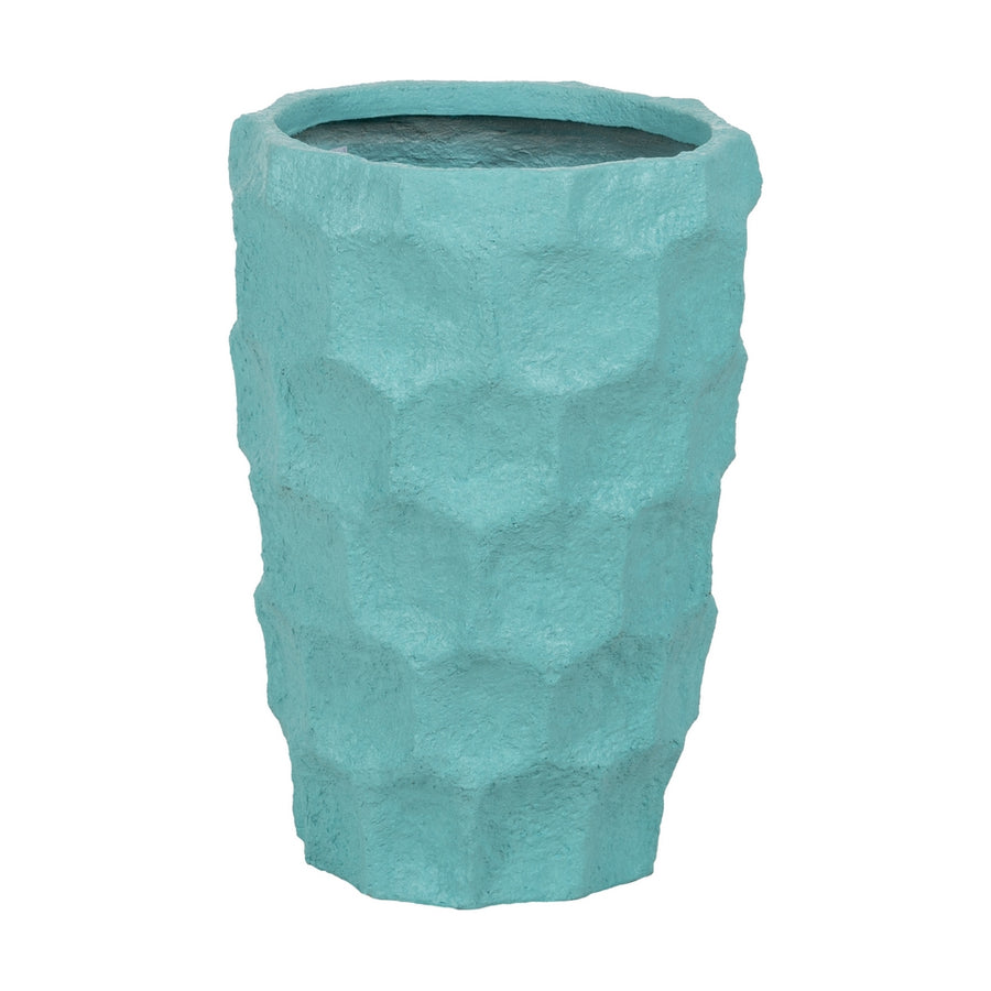 BLUE CEMENT PLANTER DECORATION 42.70 X 42.50 X 62 CM