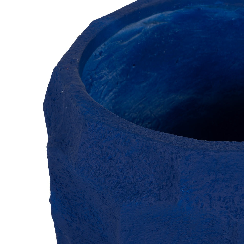 MACETERO AZUL OSCURO RESINA DECORACIÓN 47 X 47 X 72,50 CM