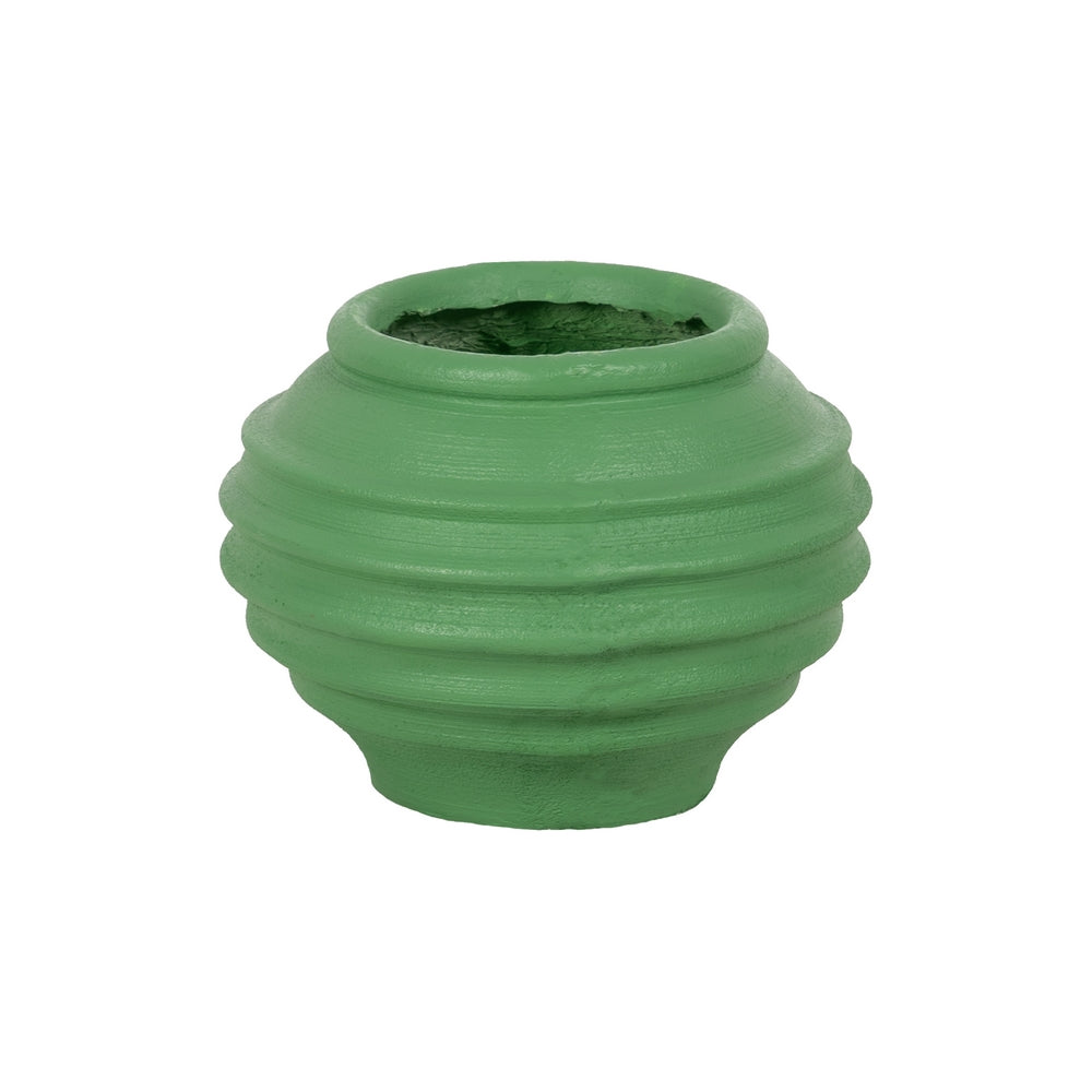 GREEN RESIN PLANTER DECORATION 40 X 40 X 30 CM