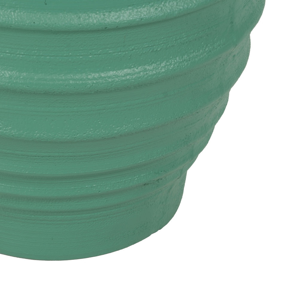 TURQUOISE RESIN PLANTER DECORATION 49.30 X 49.30 X 51 CM