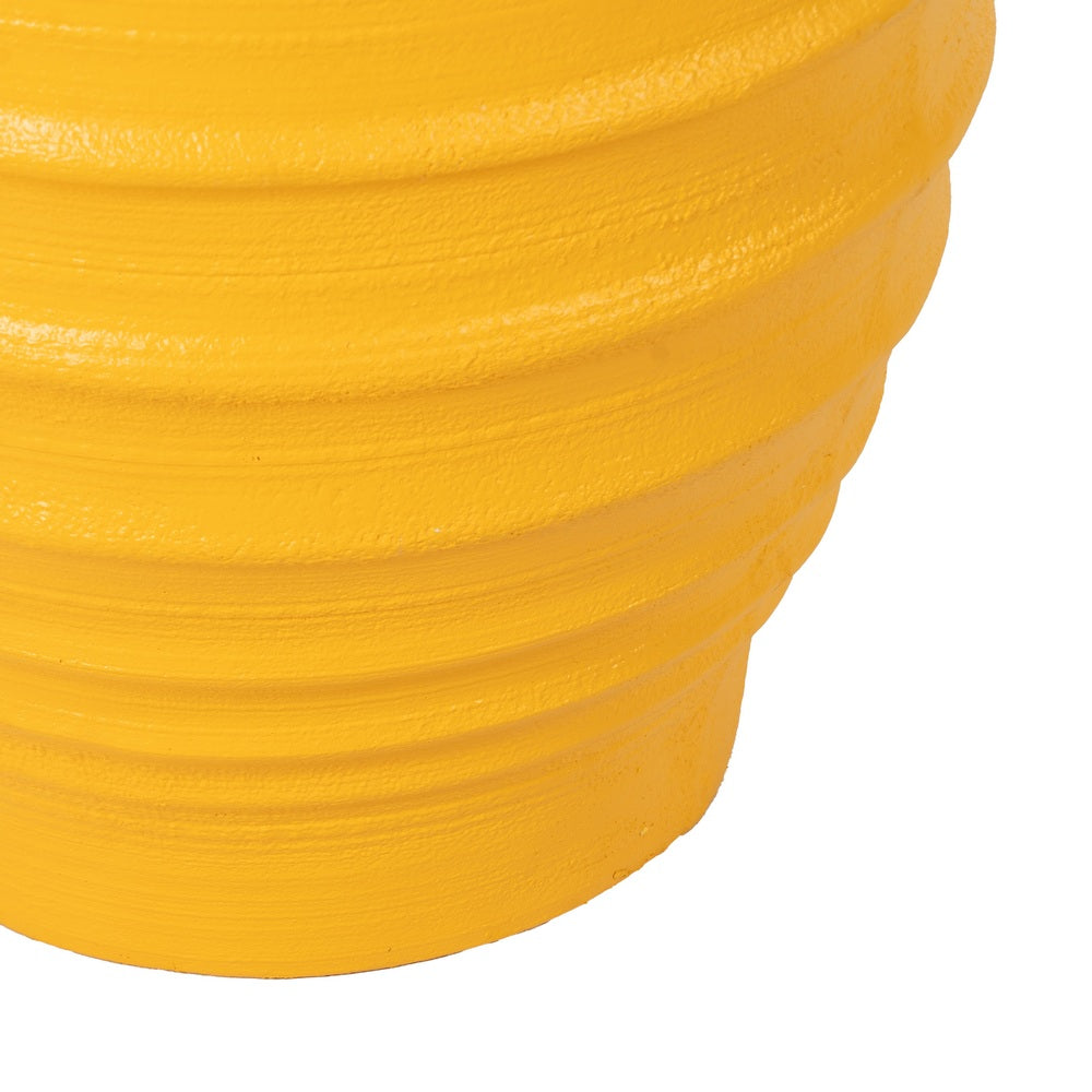 YELLOW RESIN PLANTER DECORATION 49.30 X 49.30 X 51 CM