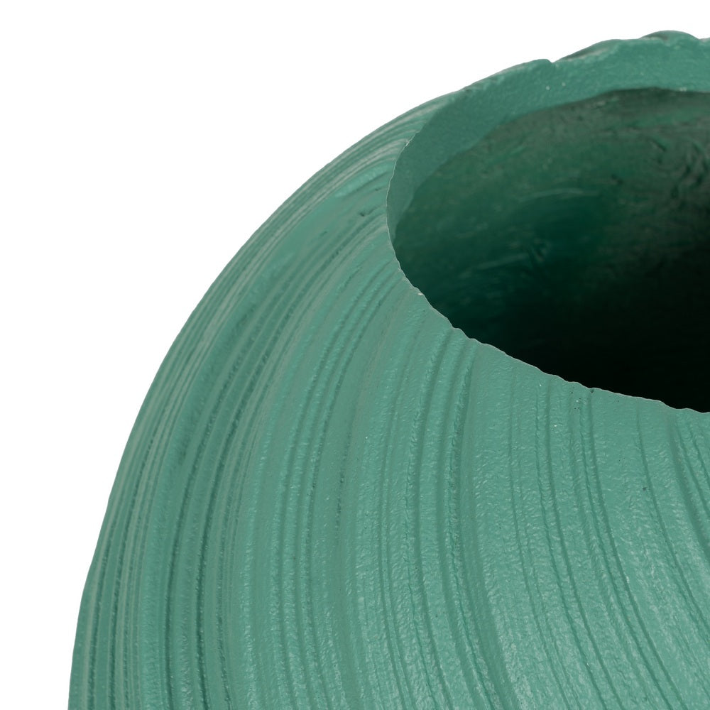 TURQUOISE RESIN DECORATIVE VASE 45.30 X 45.30 X 51 CM