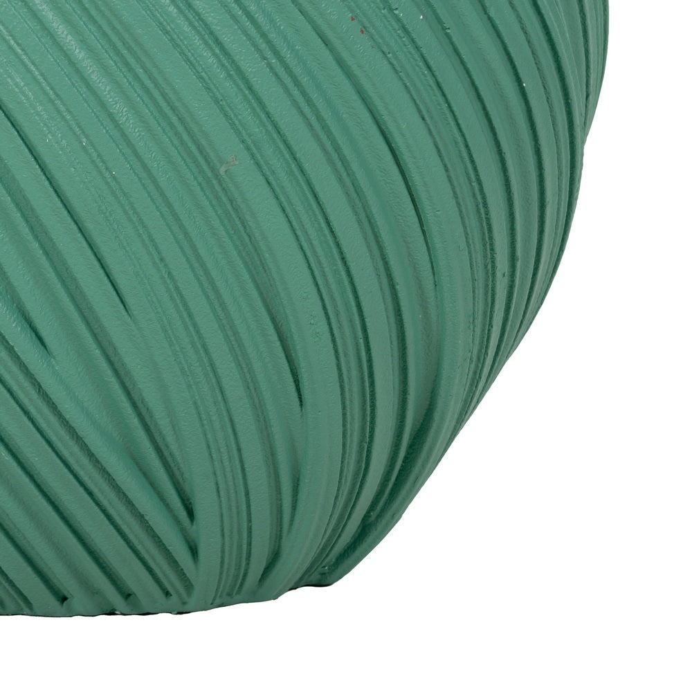 TURQUOISE RESIN DECORATIVE VASE 45.30 X 45.30 X 51 CM