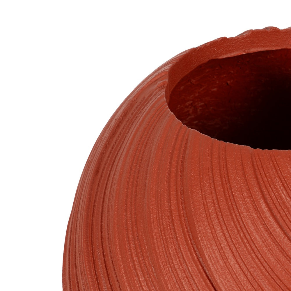 JARRÓN TERRACOTA RESINA DECORACIÓN 45,30 X 45,30 X 51 CM
