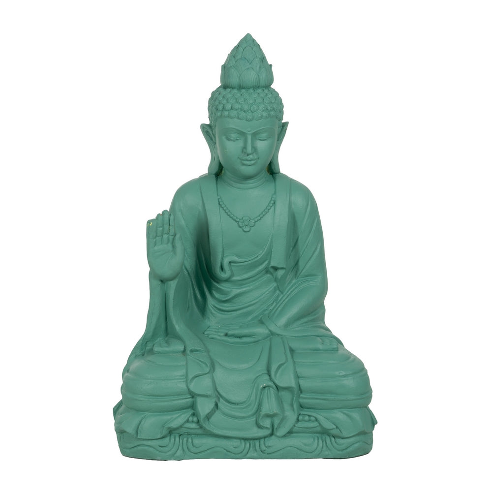 ESCULTURA BUDA TURQUESA RESINA 56 X 42 X 88 CM