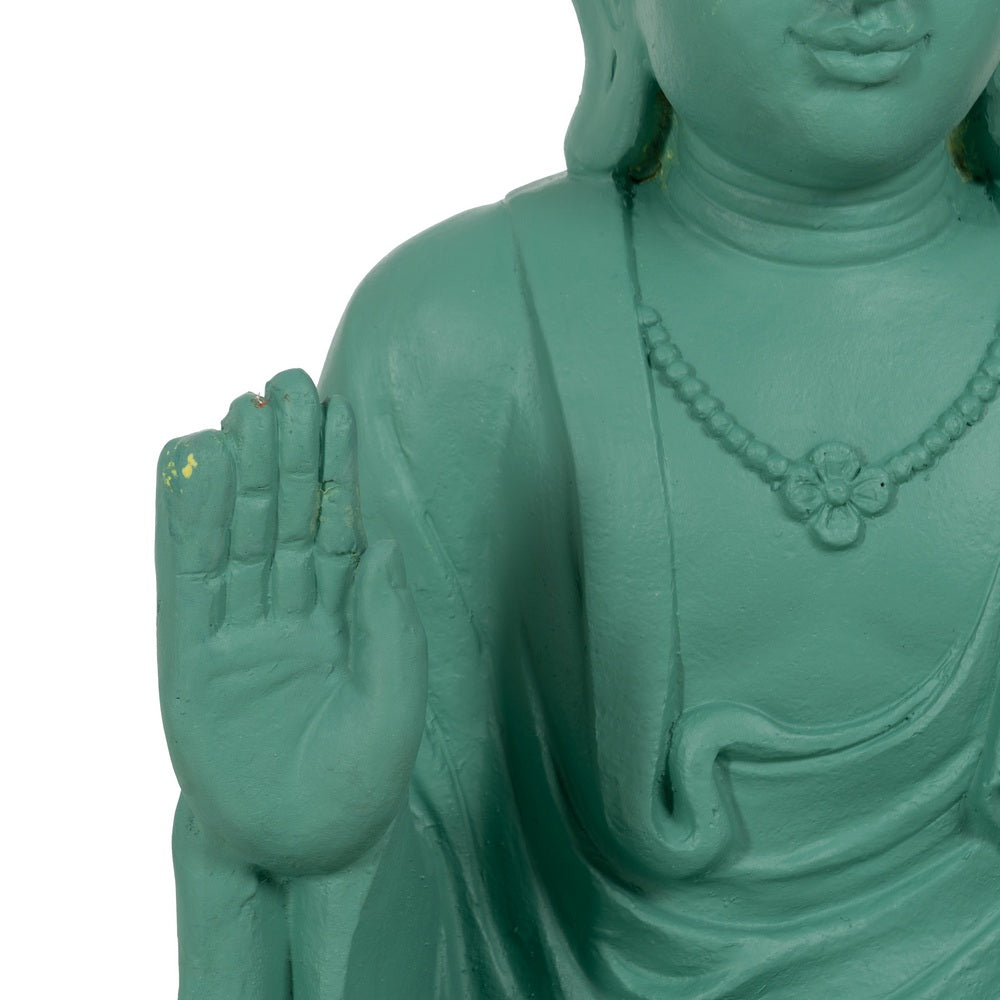 ESCULTURA BUDA TURQUESA RESINA 56 X 42 X 88 CM