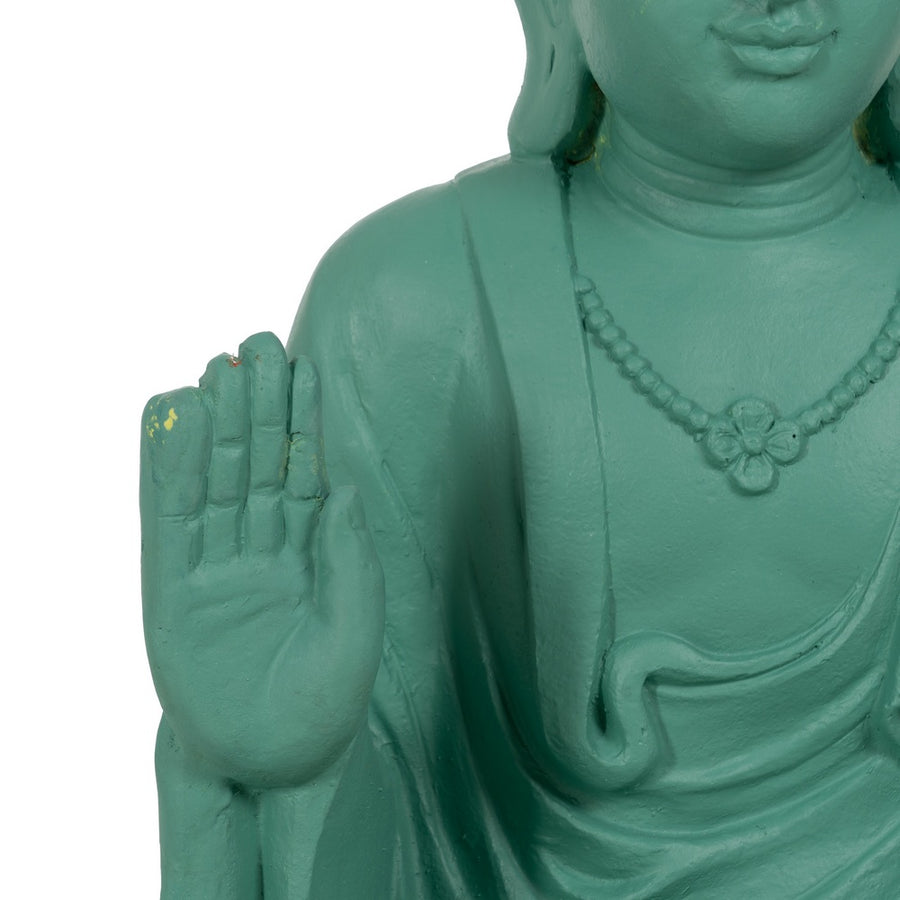 ESCULTURA BUDA TURQUESA RESINA 56 X 42 X 88 CM