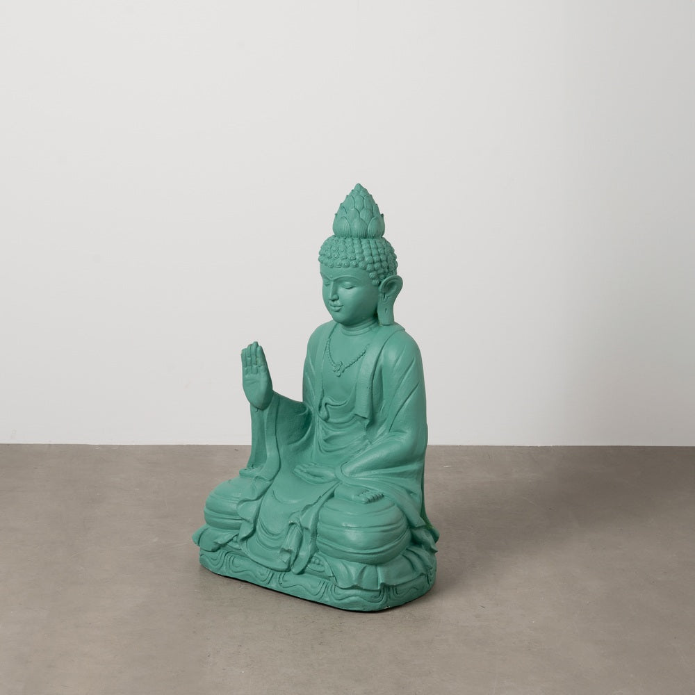ESCULTURA BUDA TURQUESA RESINA 56 X 42 X 88 CM
