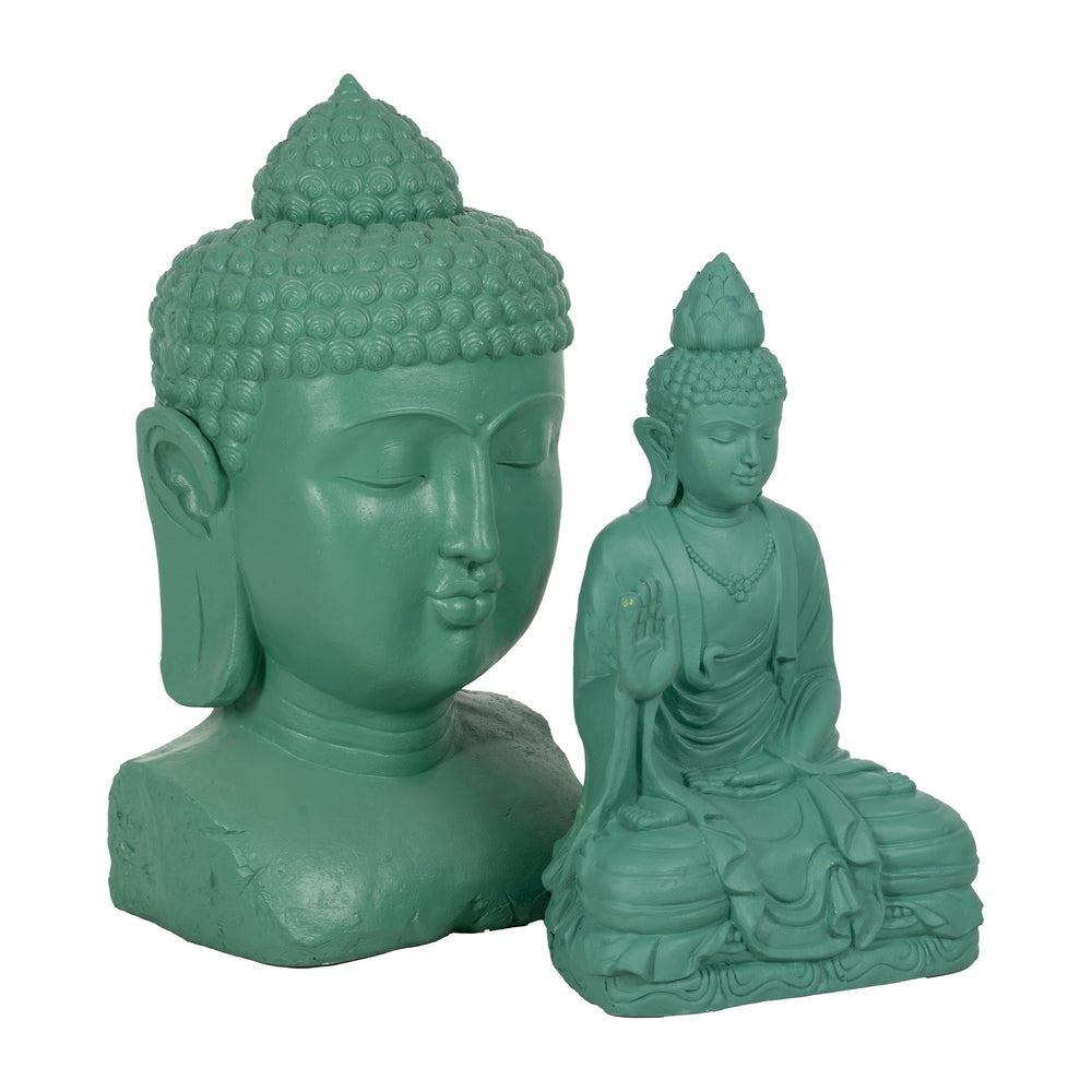 ESCULTURA BUDA TURQUESA RESINA 60,50 X 56 X 108 CM