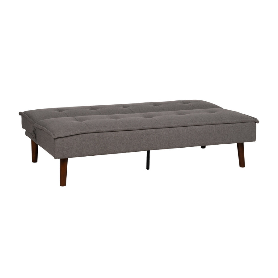 SOFÁ-CAMA GRIS METAL-MADERA SALÓN 181 X 102 X 85 CM