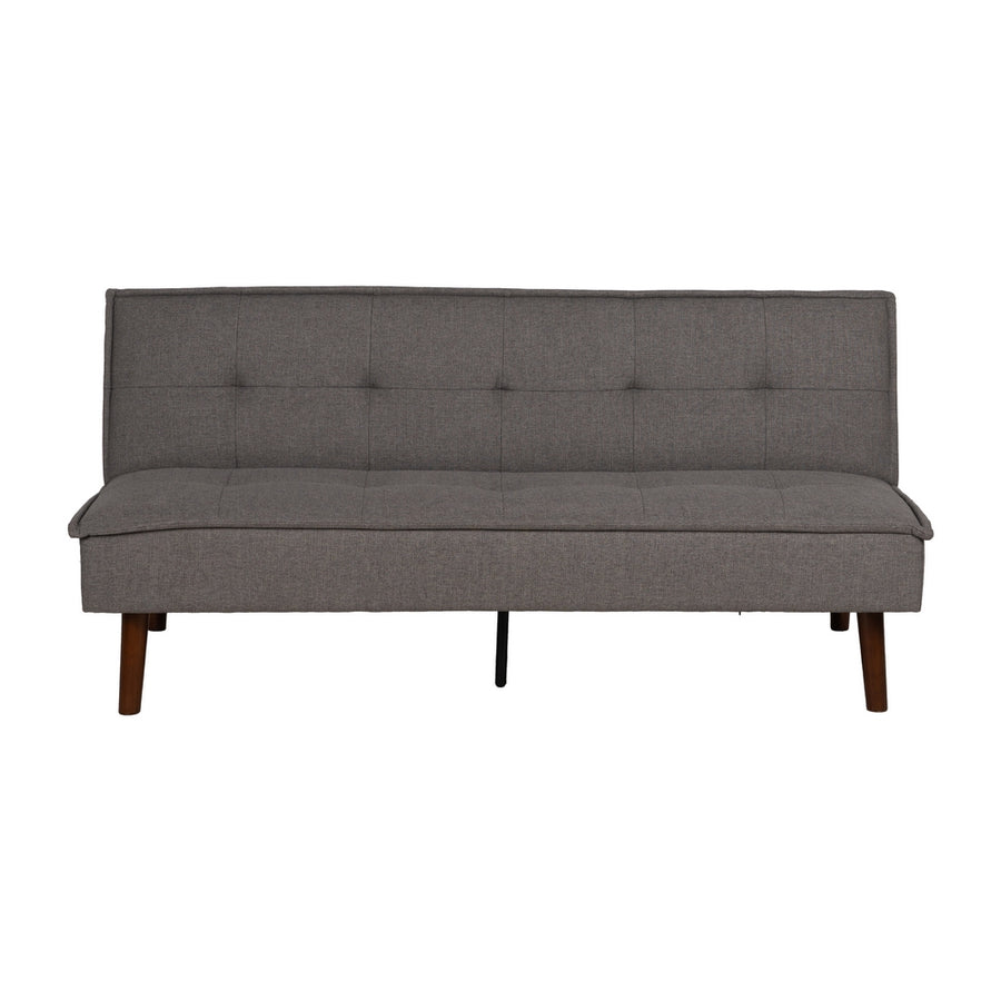 SOFÁ-CAMA GRIS METAL-MADERA SALÓN 181 X 102 X 85 CM