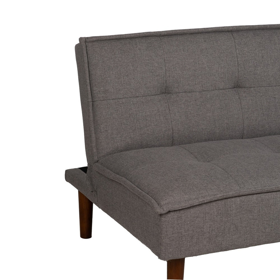 SOFÁ-CAMA GRIS METAL-MADERA SALÓN 181 X 102 X 85 CM