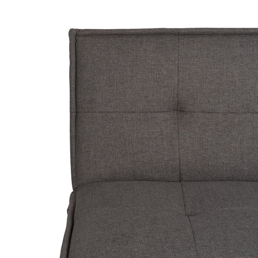 SOFÁ-CAMA GRIS METAL-MADERA SALÓN 181 X 102 X 85 CM