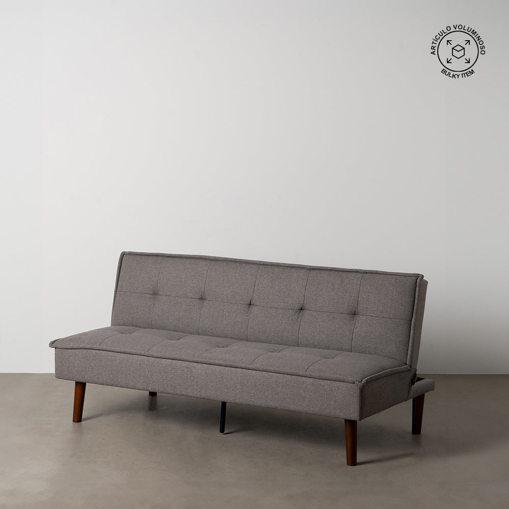 SOF�-CAMA GRIS METAL-MADERA SAL�N 181 X 102 X 85 CM
