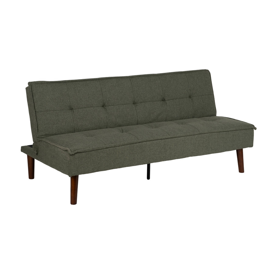 SOFÁ-CAMA VERDE METAL-MADERA SALÓN 181 X 88 X 85,50 CM