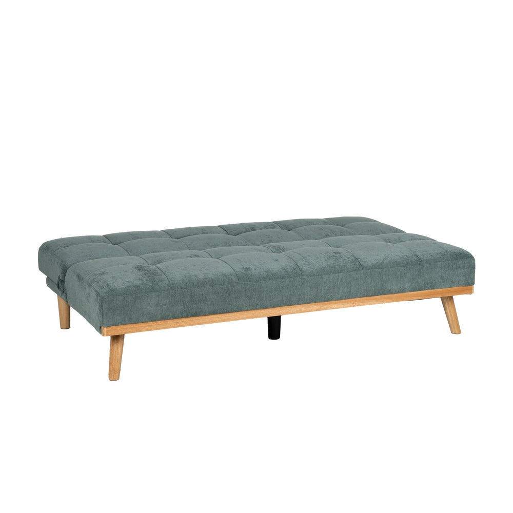 SOFÁ-CAMA VERDE METAL-MADERA SALÓN 178 X 94 X 86 CM