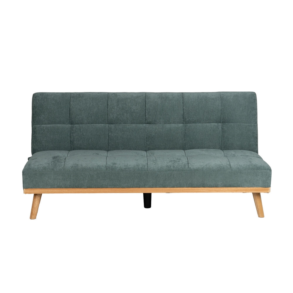 SOFÁ-CAMA VERDE METAL-MADERA SALÓN 178 X 94 X 86 CM