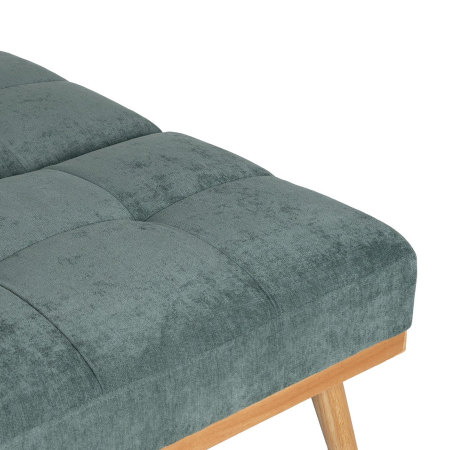 SOFÁ-CAMA VERDE METAL-MADERA SALÓN 178 X 94 X 86 CM