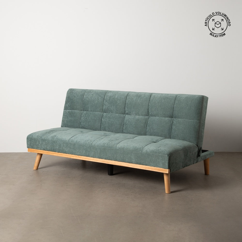 SOF�-CAMA VERDE METAL-MADERA SAL�N 178 X 94 X 86 CM
