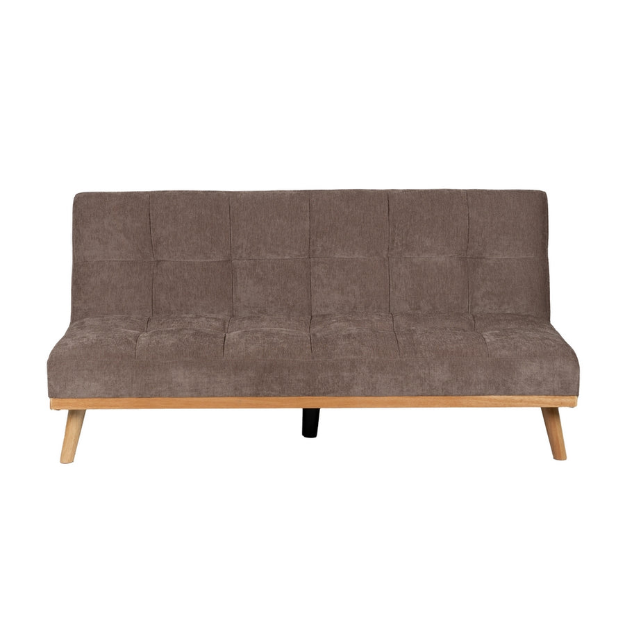 SOFÁ-CAMA TAUPE METAL-MADERA SALÓN 178 X 94 X 86 CM