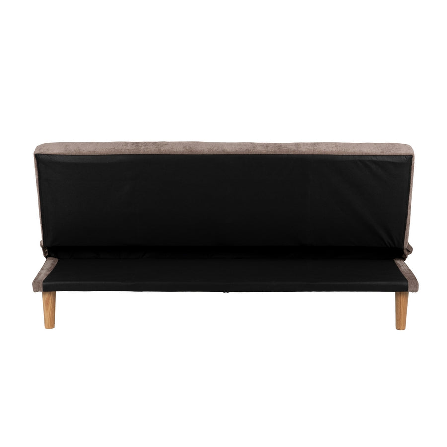 SOFÁ-CAMA TAUPE METAL-MADERA SALÓN 178 X 94 X 86 CM