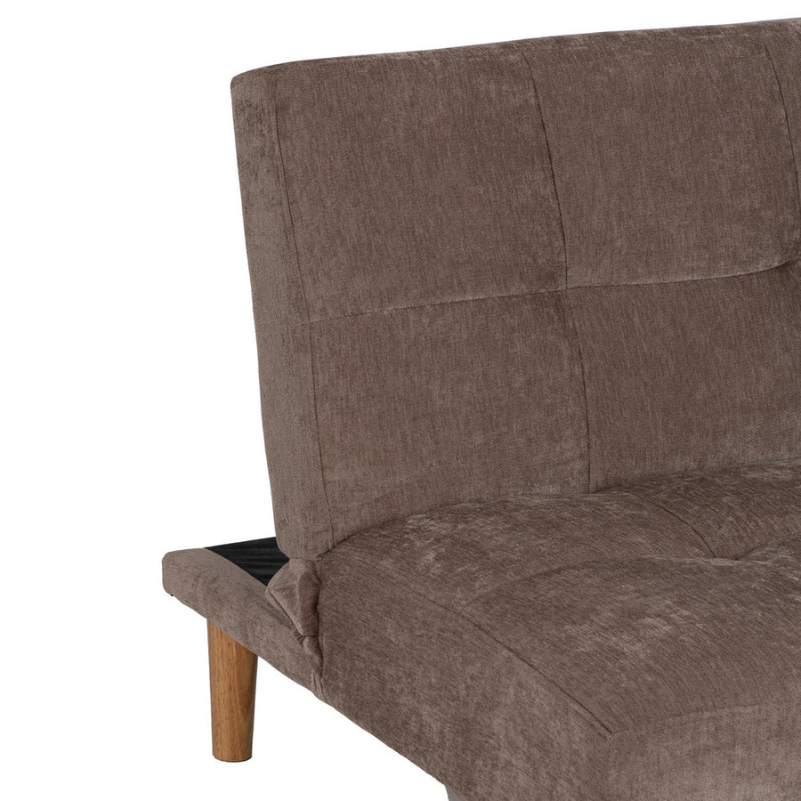 SOFÁ-CAMA TAUPE METAL-MADERA SALÓN 178 X 94 X 86 CM