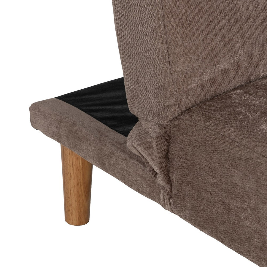 SOFÁ-CAMA TAUPE METAL-MADERA SALÓN 178 X 94 X 86 CM