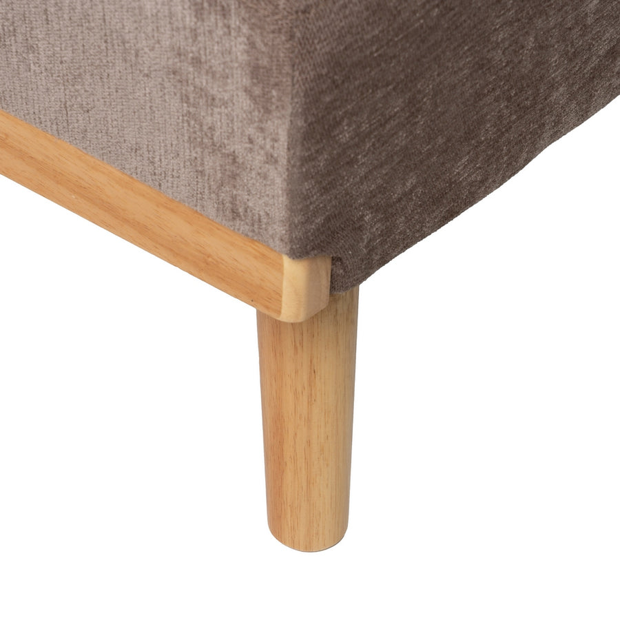 SOFÁ-CAMA TAUPE METAL-MADERA SALÓN 178 X 94 X 86 CM
