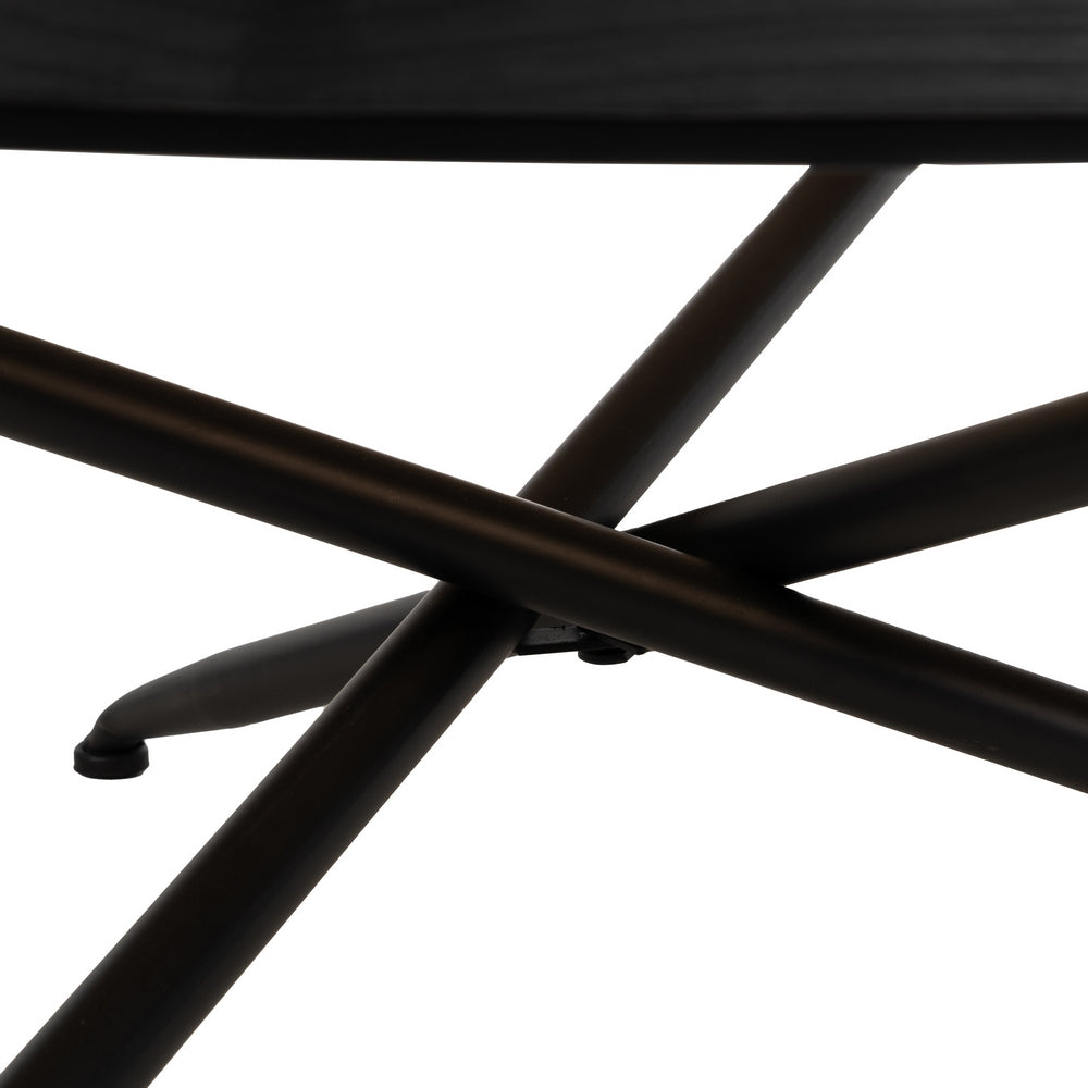 MESA CENTRO NEGRO MADERA-METAL 100 X 100 X 40 CM