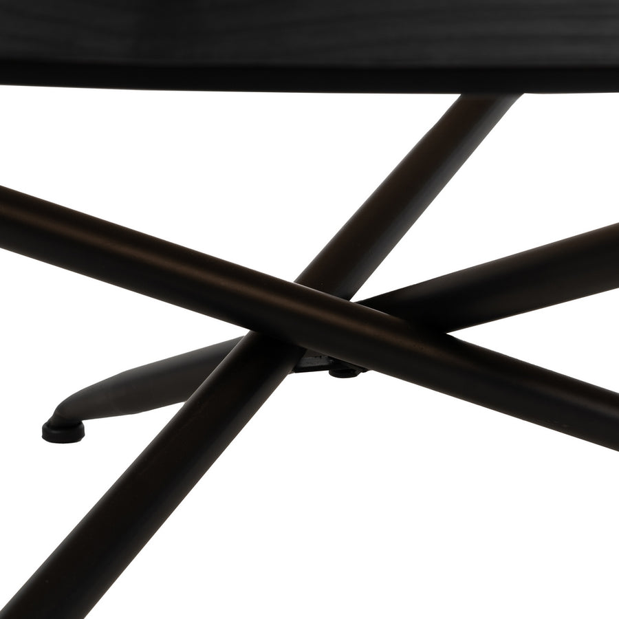 MESA CENTRO NEGRO MADERA-METAL 100 X 100 X 40 CM