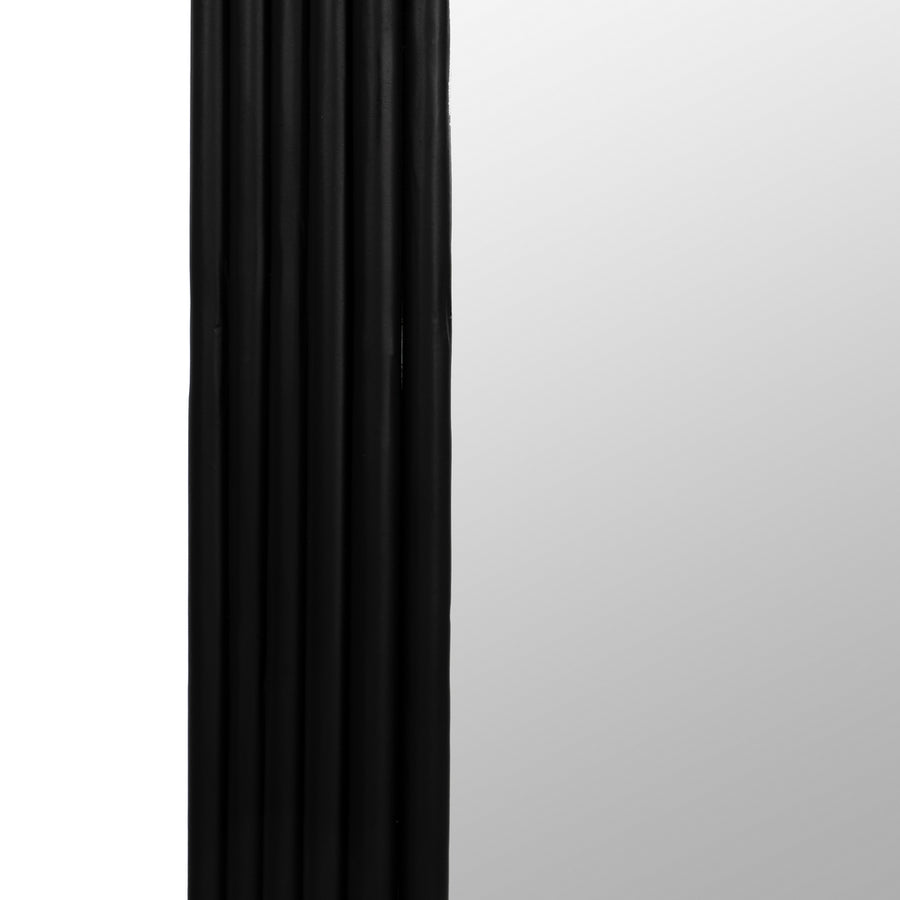 ESPEJO VESTIDOR NEGRO METAL-CRISTAL 81 X 4 X 182 CM