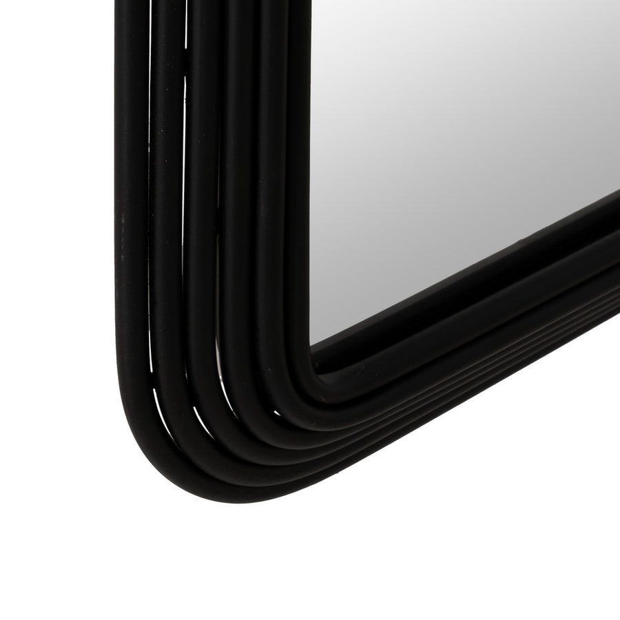 ESPEJO VESTIDOR NEGRO METAL-CRISTAL 81 X 4 X 182 CM