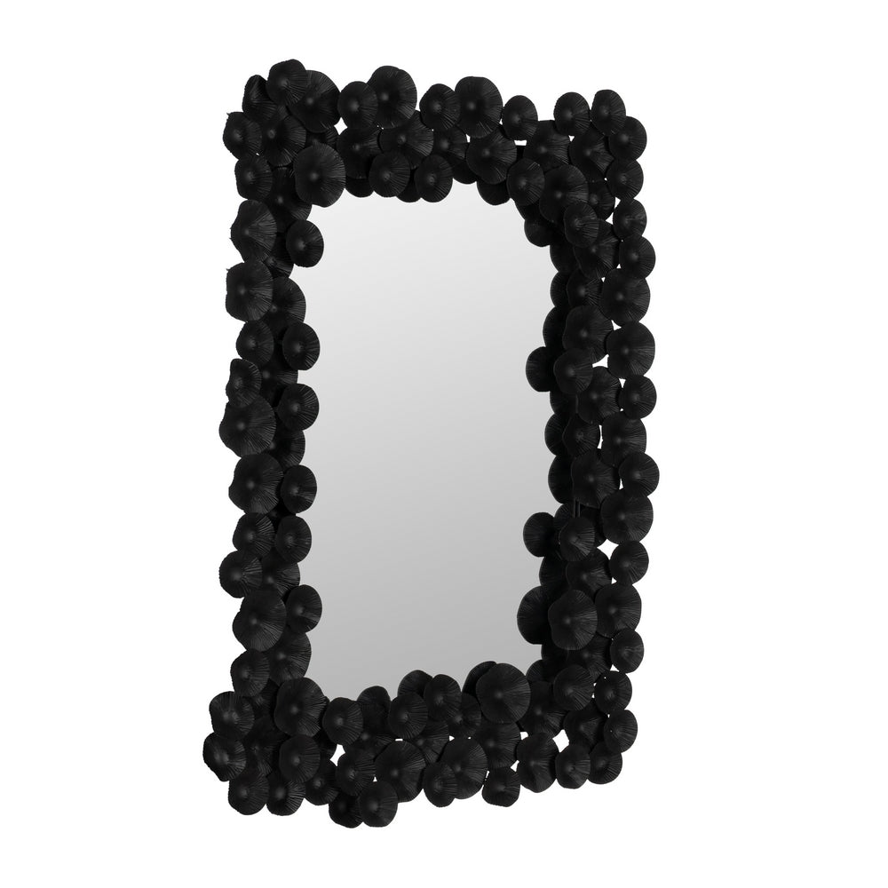 ESPEJO NEGRO METAL-CRISTAL DECORACIÓN 82 X 7 X 113 CM