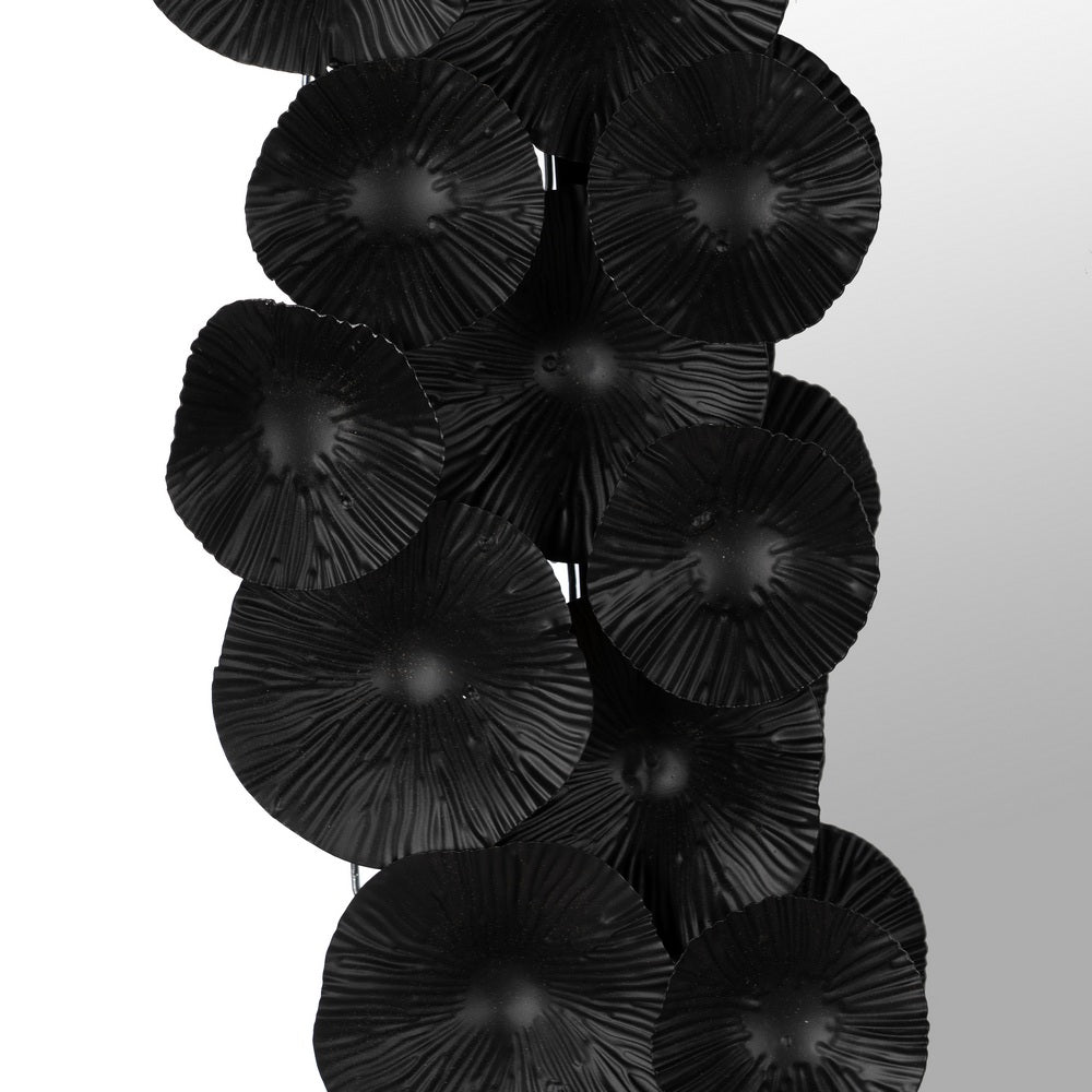 ESPEJO NEGRO METAL-CRISTAL DECORACIÓN 82 X 7 X 113 CM