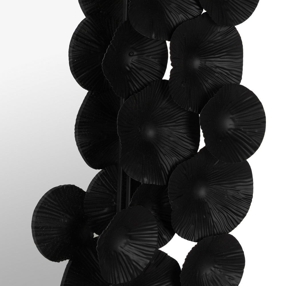ESPEJO NEGRO METAL-CRISTAL DECORACIÓN 82 X 7 X 113 CM