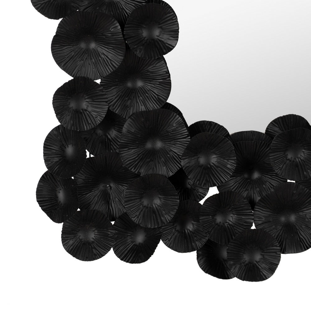 ESPEJO NEGRO METAL-CRISTAL DECORACIÓN 82 X 7 X 113 CM