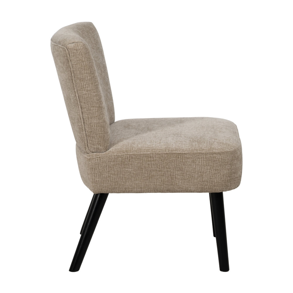 SILLÓN BEIGE TEJIDO-MADERA SALÓN 55 X 63 X 76 CM