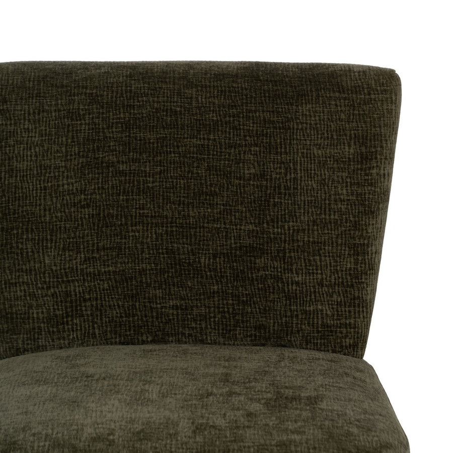 SILLÓN VERDE TEJIDO-MADERA SALÓN 55 X 63 X 76 CM
