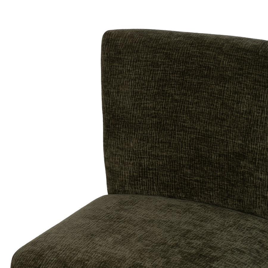 SILLÓN VERDE TEJIDO-MADERA SALÓN 55 X 63 X 76 CM