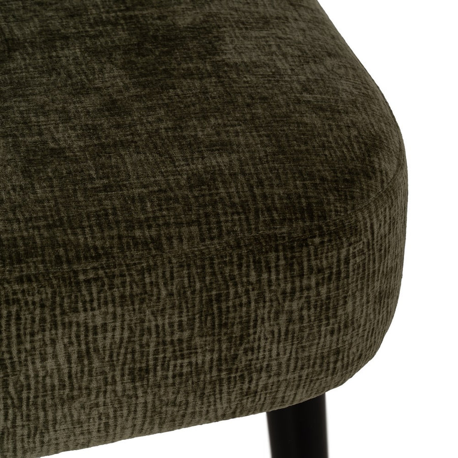 SILLÓN VERDE TEJIDO-MADERA SALÓN 55 X 63 X 76 CM
