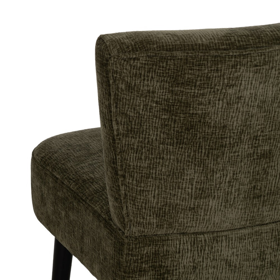 SILLÓN VERDE TEJIDO-MADERA SALÓN 55 X 63 X 76 CM