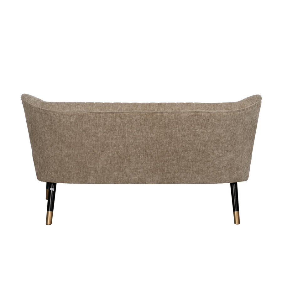 SOFÁ BEIGE TEJIDO-MADERA SALÓN 134 X 70 X 74 CM