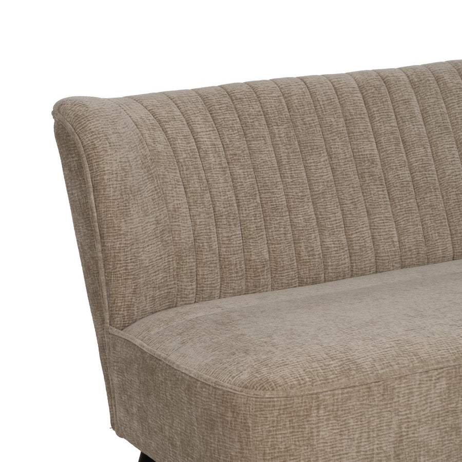 SOFÁ BEIGE TEJIDO-MADERA SALÓN 134 X 70 X 74 CM
